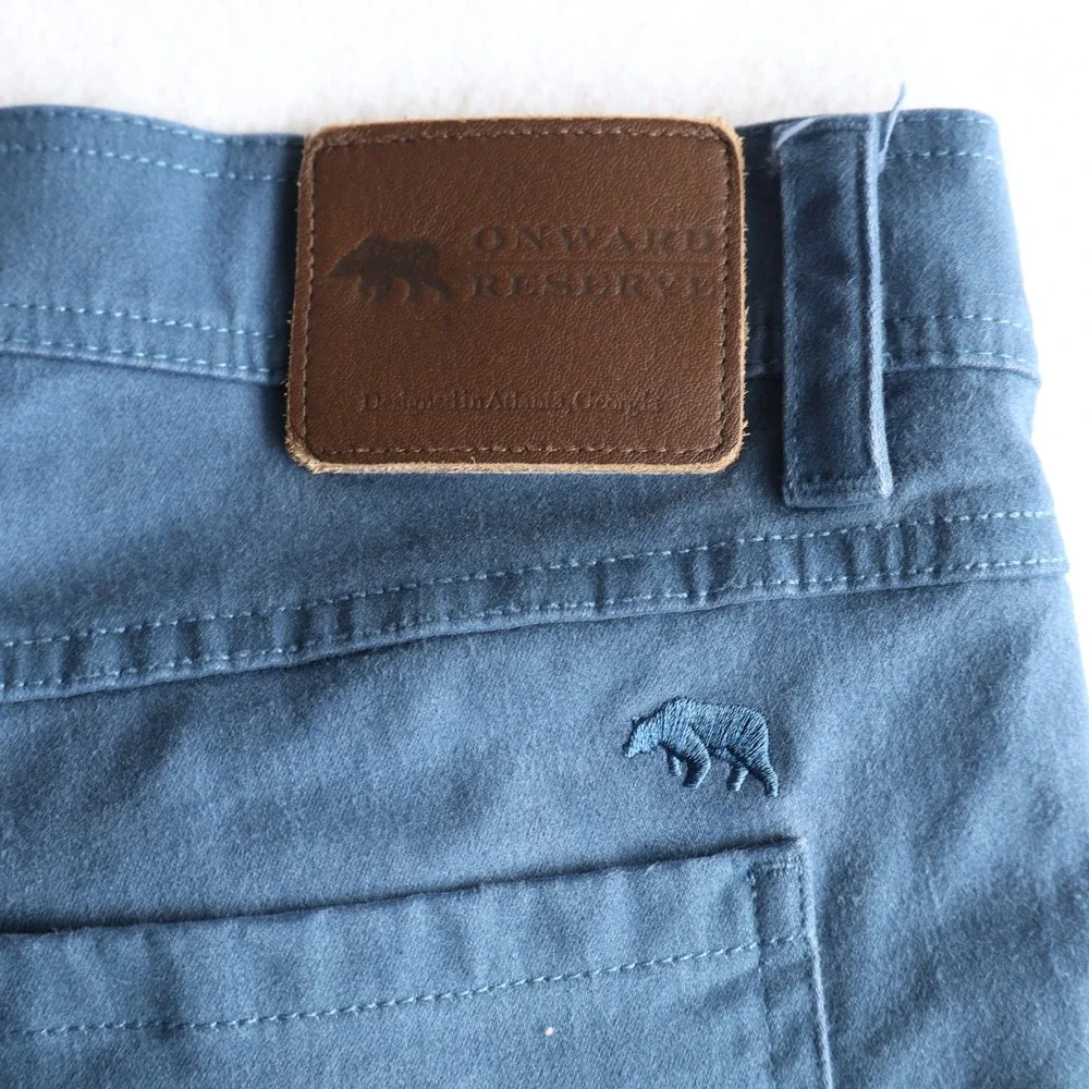 Onward Reserve Pants Mens 36x30 Classic 5-Pocket Jeans Casual Stretch Flex Blue